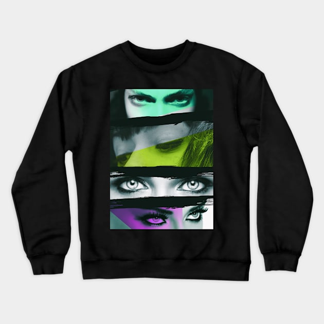 ABSTRACT EYES Crewneck Sweatshirt by BM.Design